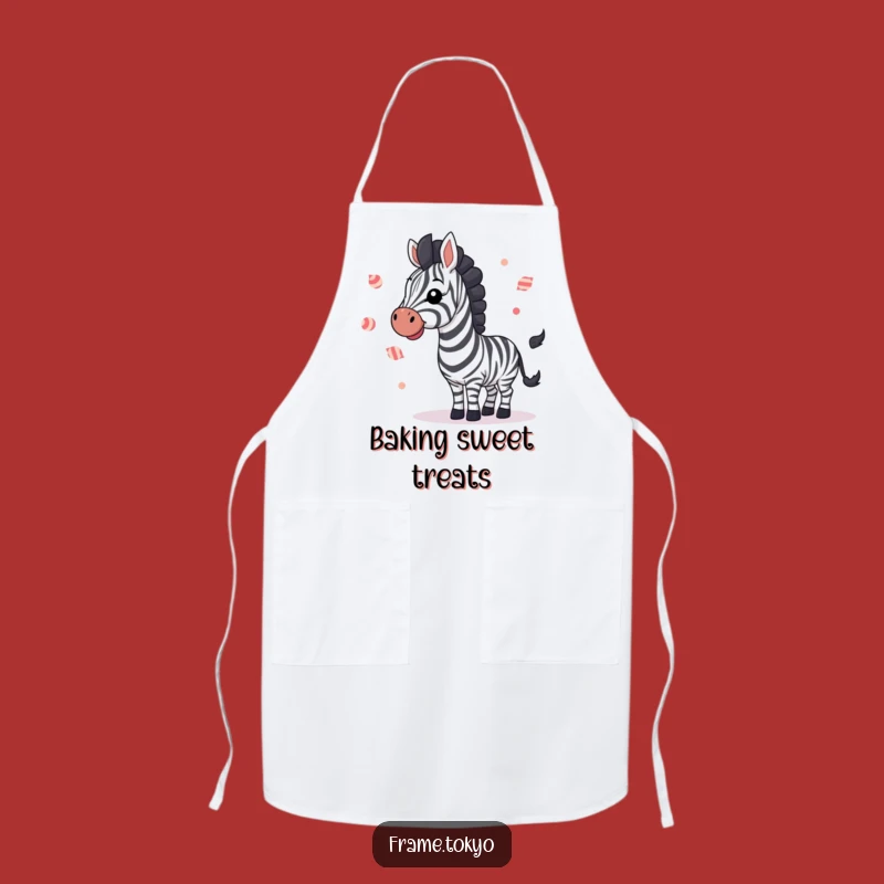 Funny Zebra Sweet Baker Apron: Hilarious Kitchen Wear for Candy Creators