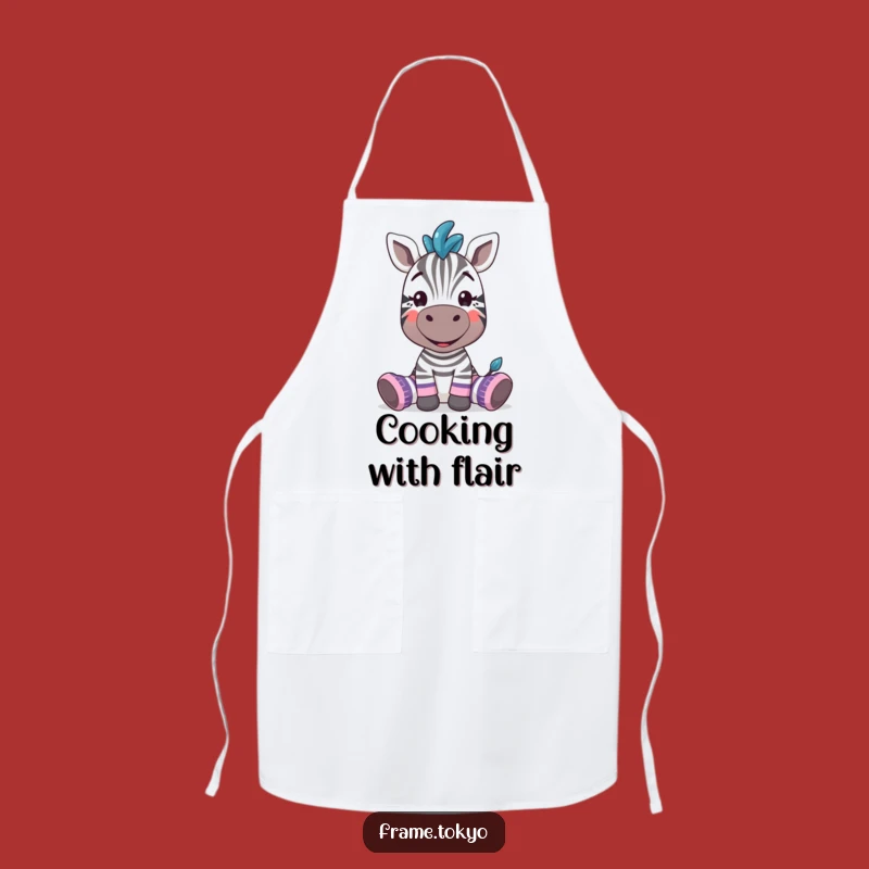 Funny Zebra Mismatched Apron: Hilarious Kitchen Wear for Quirky Cooks