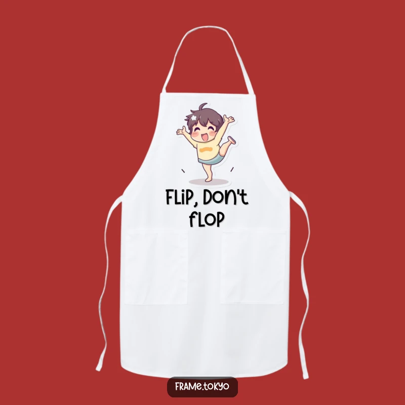 Funny Apron: Cartwheeling Chef - Energetic Kitchen Gift