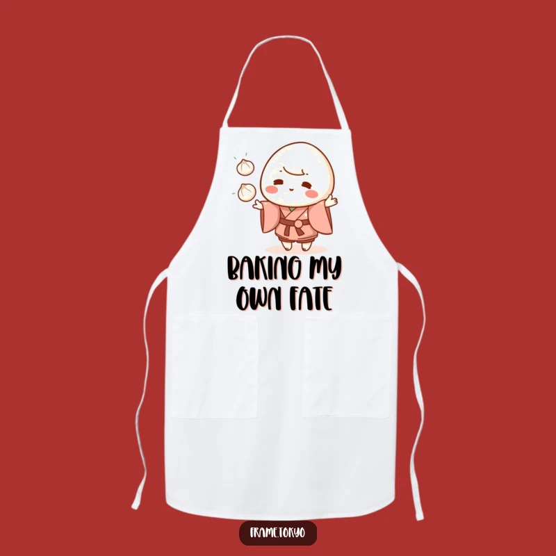 Funny Mochi Juggling Kimono Apron - Cute Dessert Chef Kitchen Gift