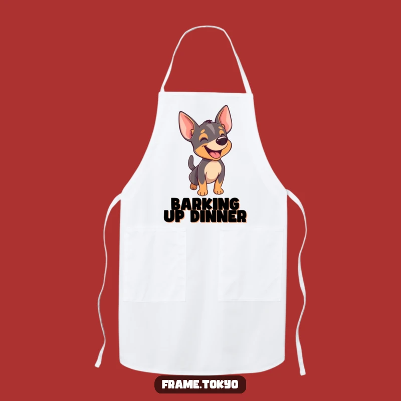 Funny Pinscher Happy Bark Apron: Cook with Canine Cheerfulness
