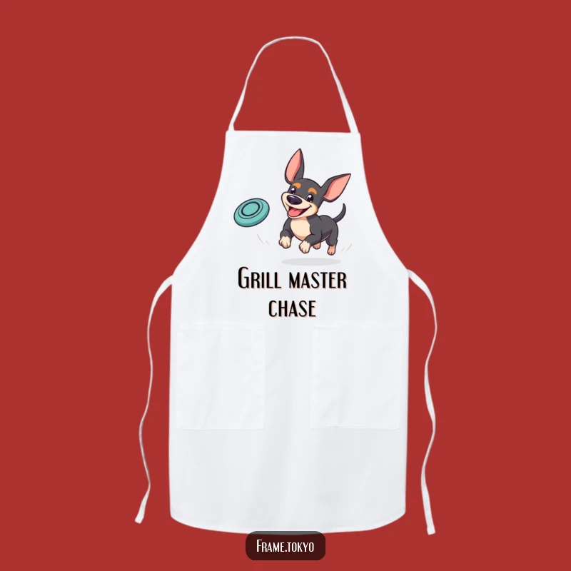 Funny Pinscher Frisbee Apron: Play Your Way Through Cooking