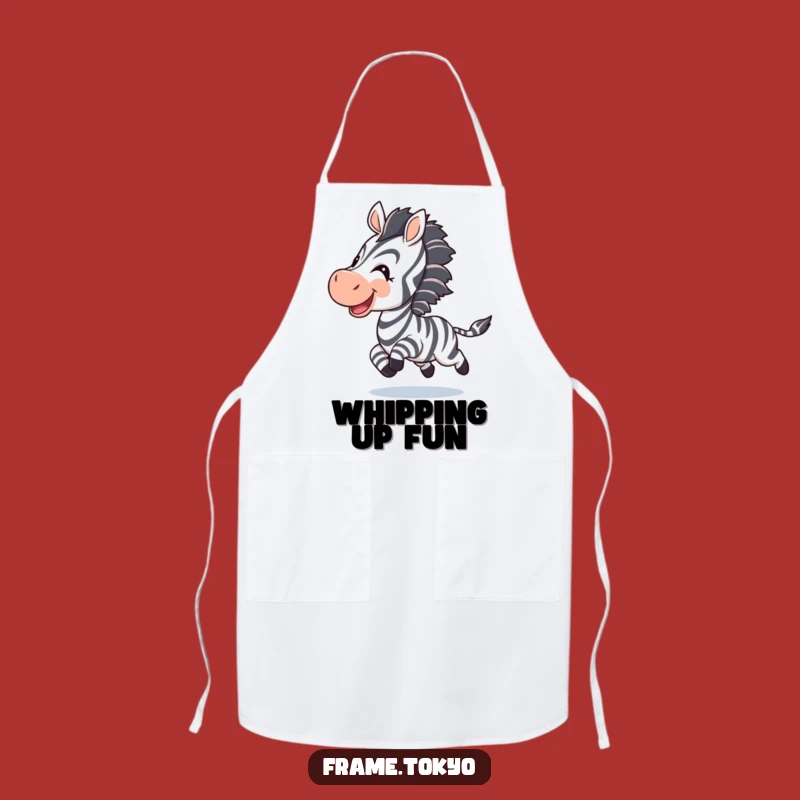 Funny Zebra Chasing Tail Apron - Kitchen Fun & Hilarious Cookwear
