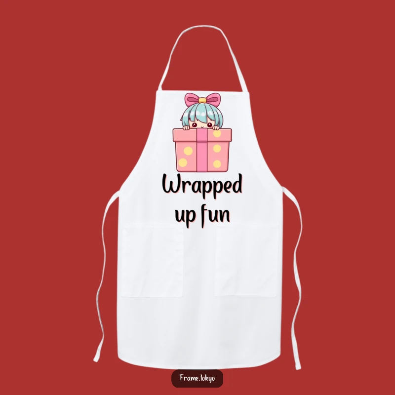Funny Apron: Kitchen Peeking Character - Comical Gift for Chefs