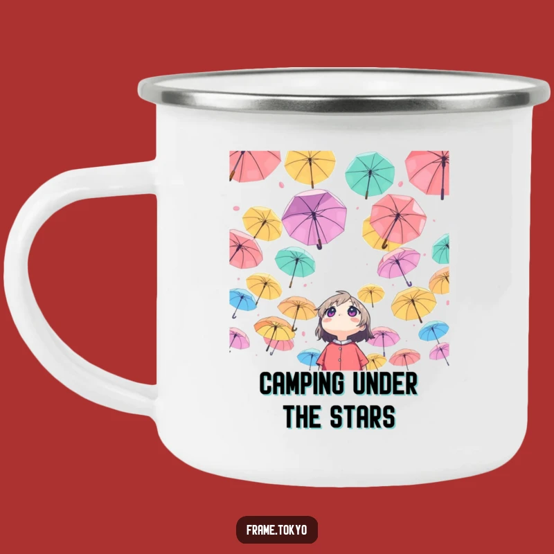 Funny Wonder Umbrella Sky Camping Mug: Whimsical Outdoor Gear