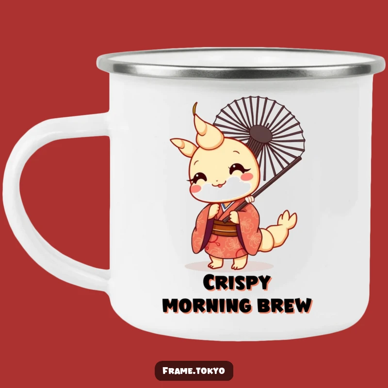 Funny Kawaii Tempura Shrimp Kimono Camping Mug - Adventure Foodie Gift