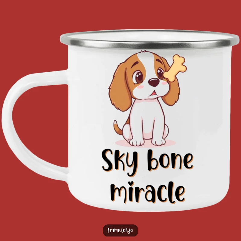 Funny Surprised Spaniel Camping Mug: Adventure Fuel with a Hilarious Dog