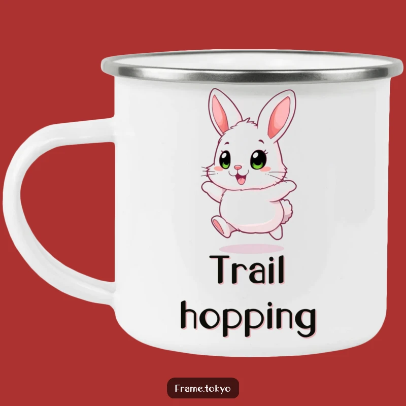 Funny Fluffy Rabbit Camping Mug: Adventure Hopping Companion