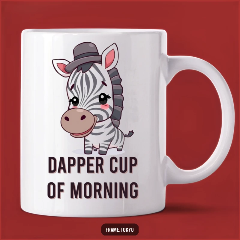 Funny Zebra Top Hat Mug - Hilarious Animal Lover Gift with Big Smile