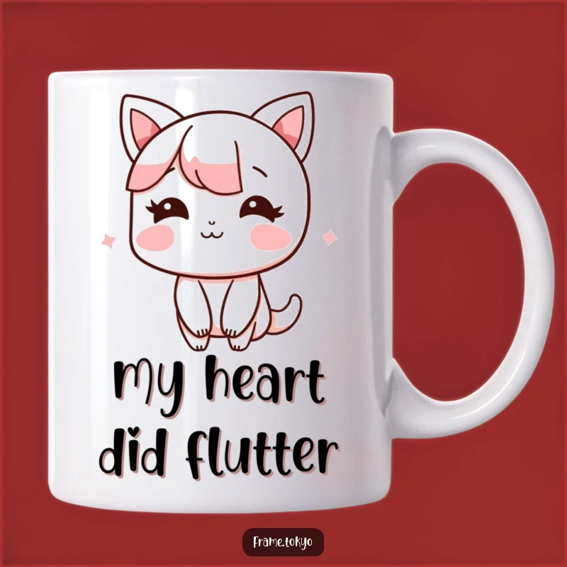 Funny Blush Mug: Shy Smile Character - Sweet Gift for Sweethearts