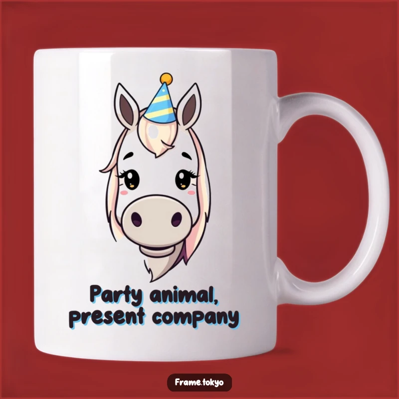 Funny Dopey Horse Party Hat Mug: The Perfect Hilarious Gift for Horse Lovers!