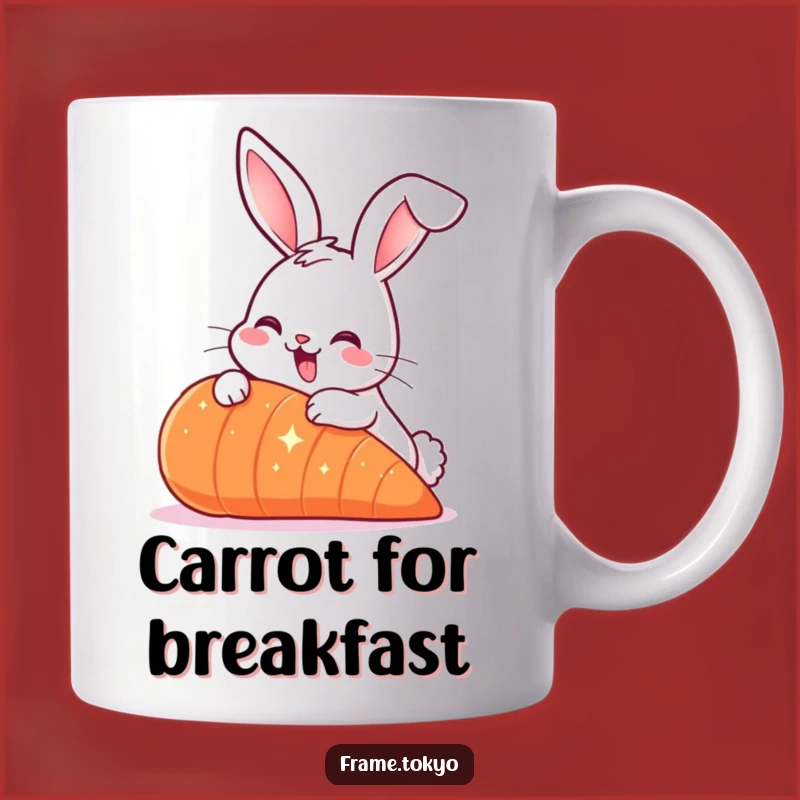 Funny Smiling Rabbit Carrot Mug: Gigantic Treat Gift for Animal Lovers