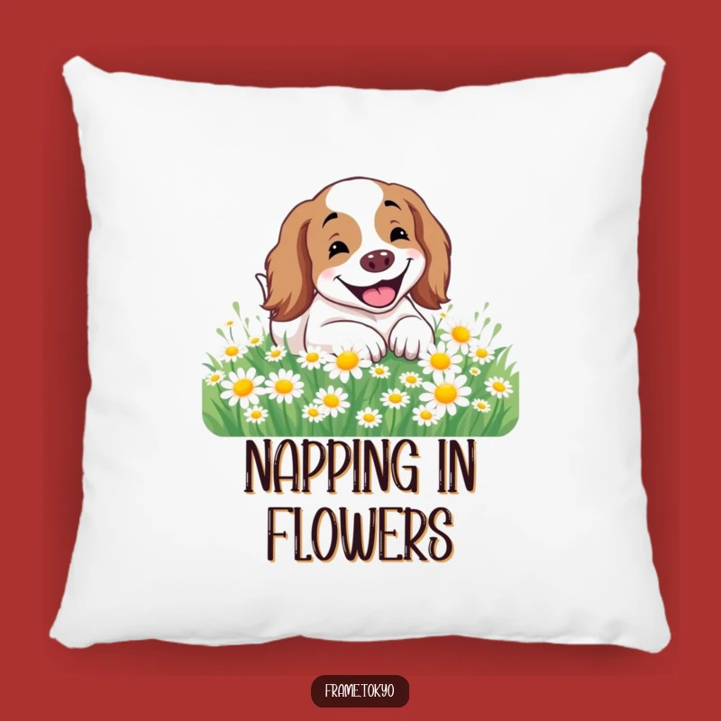 Funny Happy Spaniel Pillow: Cuddle Up with Pure Bliss!