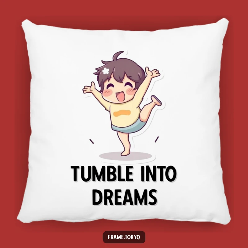 Funny Pillow: Cartwheel Character - Cozy & Energetic Gift Pillow