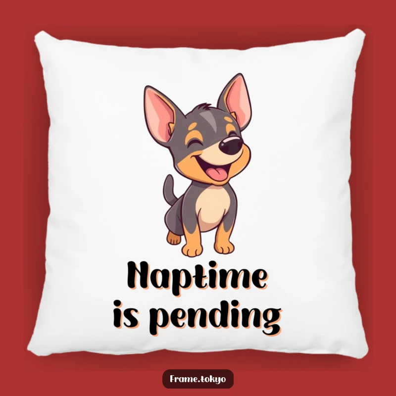 Funny Pinscher Happy Bark Pillow: Cozy Up with Canine Joy