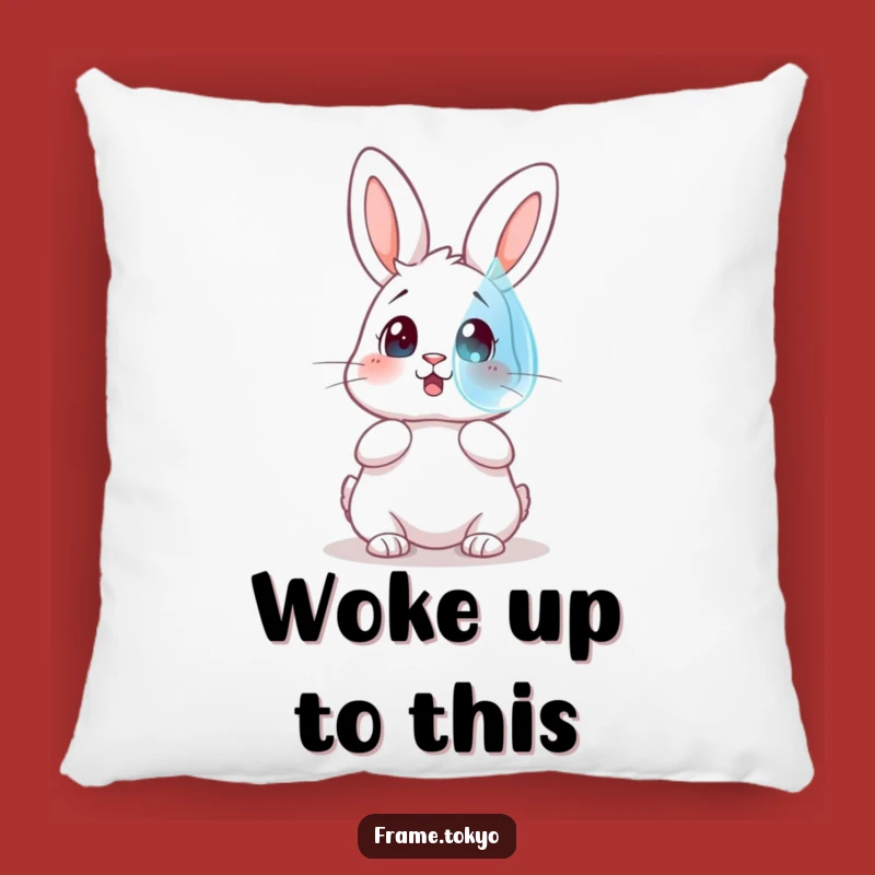 Funny Rabbit Dewdrop Cushion: Cozy Comfort with Hilarious Surprise