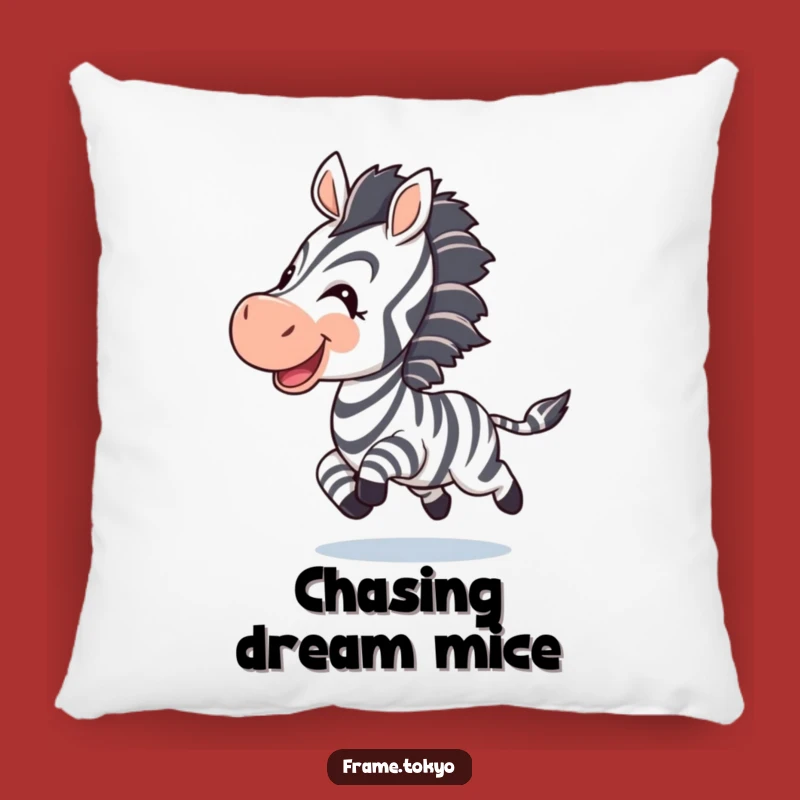 Funny Zebra Chasing Tail Pillow - Comfy & Hilarious Animal Home Decor