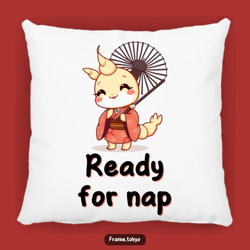 Funny Kawaii Tempura Shrimp Kimono Pillow - Cute Cozy Decorative Accent Gift