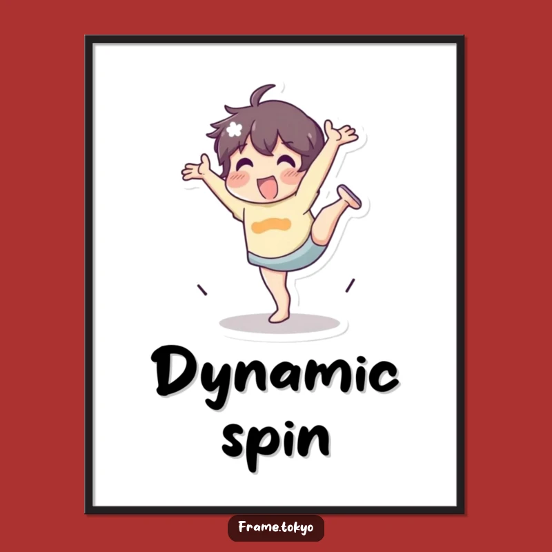 Funny Digital Art: Cartwheel Energy - Instant Download Gift Art