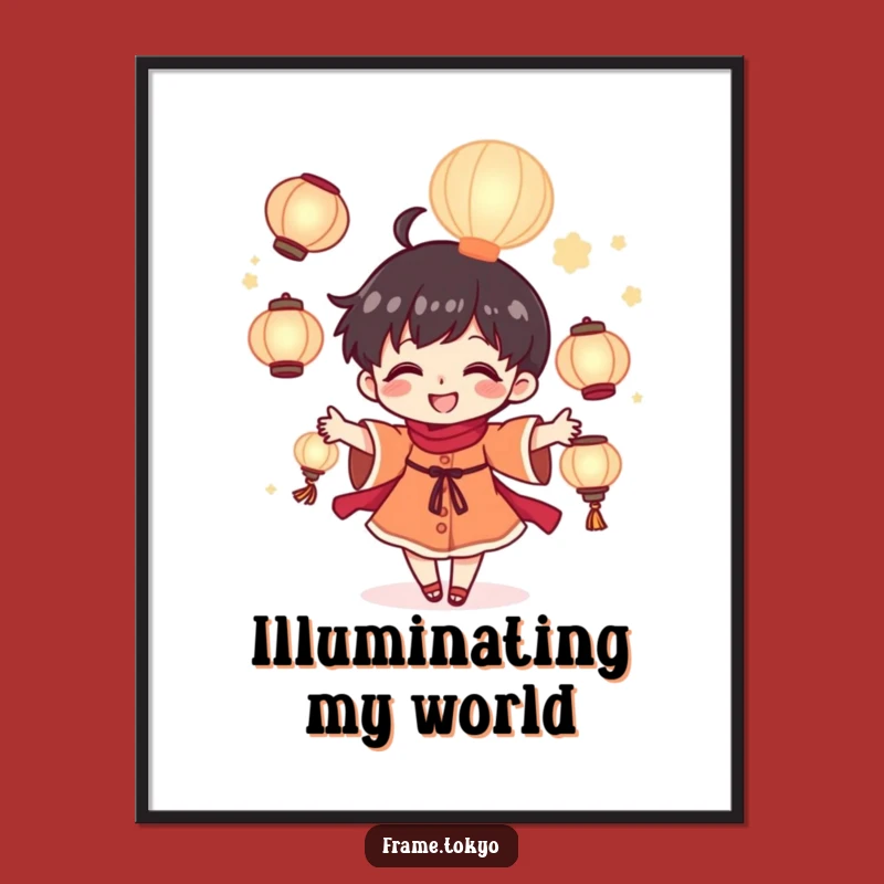 Funny Tiny Juggler Digital Art: Magical Poster Download for Whimsy