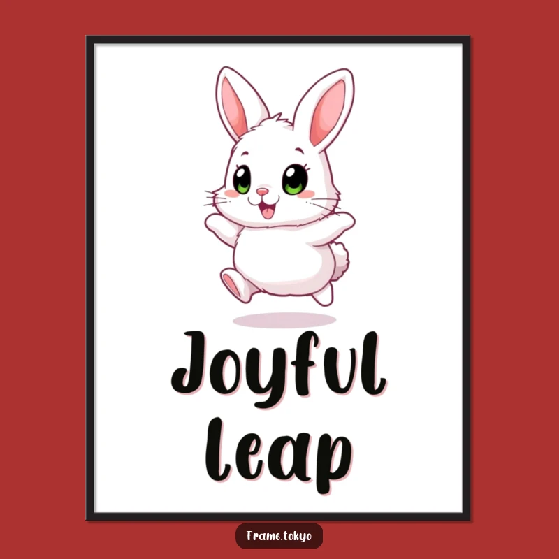 Funny Fluffy Rabbit Digital Art: Instant Joyful Hop Decor