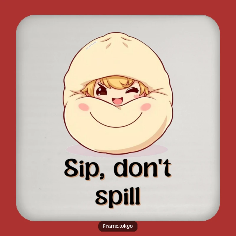 Funny Dumpling Sneak Coaster Set: Playful Protection for Drinkware