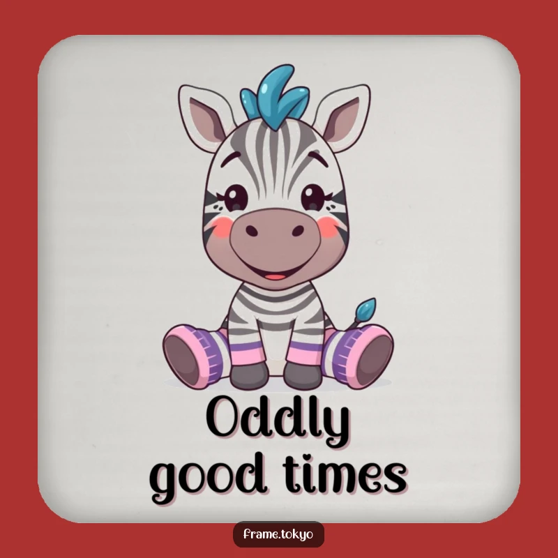 Funny Zebra Sock Coaster: Hilarious Drink Protector for Quirky Tables