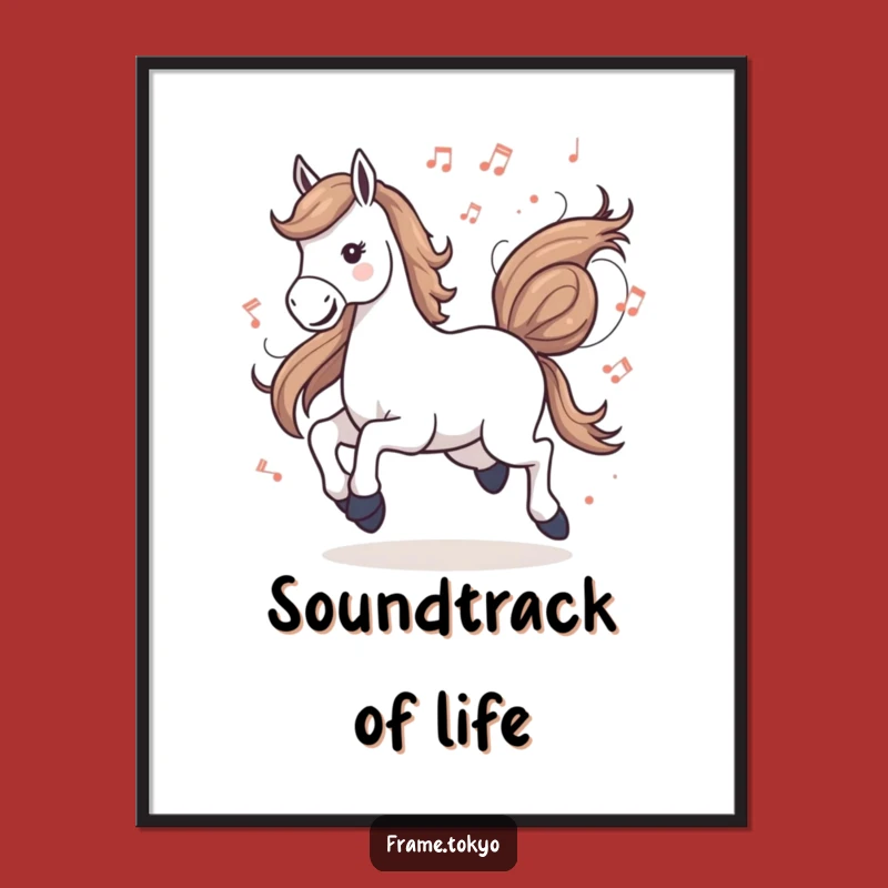 Funny Musical Horse Gallop Poster: Decorate with Harmony!