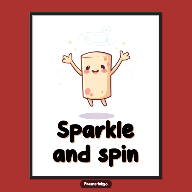 Funny Spinning Poster: Sparkle Halo Art, Hilarious Decor Gift for Bright Spaces