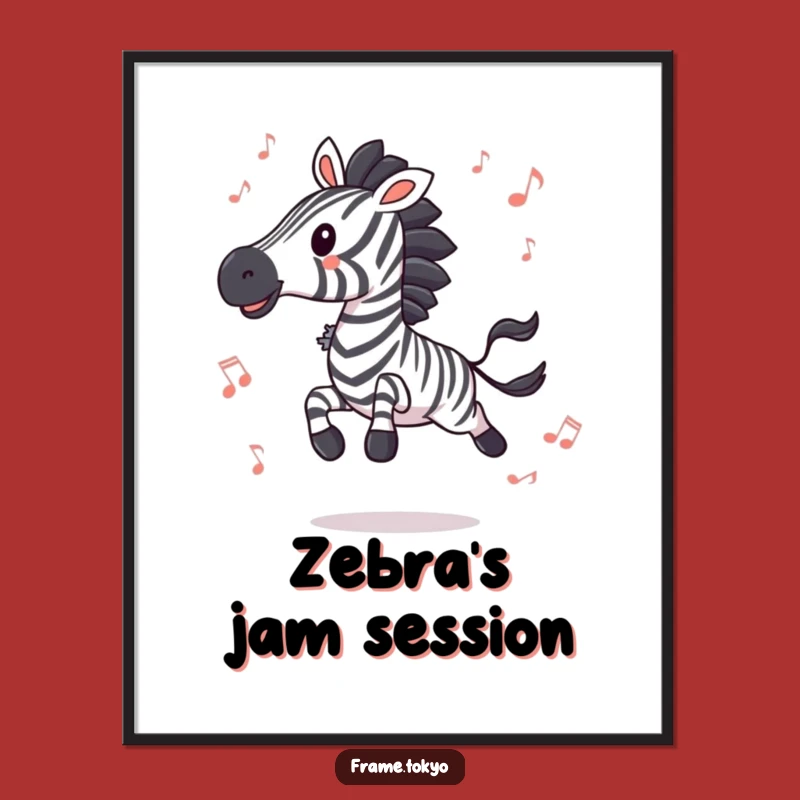Funny Zebra Concert Poster: Hilarious Music Lover's Wall Art for Any Room