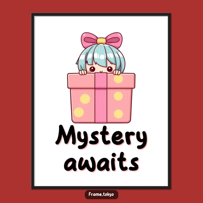 Funny Poster: Peeking Character Art - Whimsical Gift Decor for Any Room