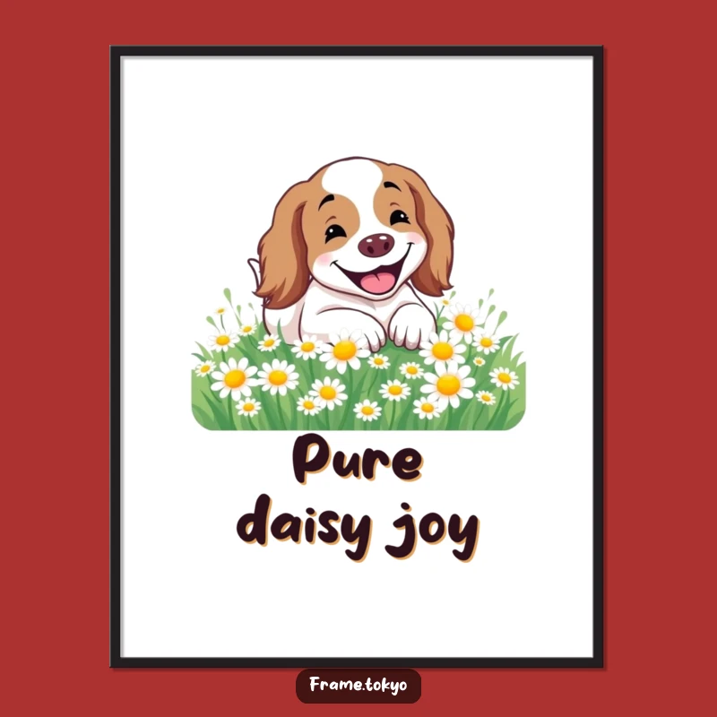 Funny Happy Spaniel Poster: Brighten Your Walls with Joyful Art
