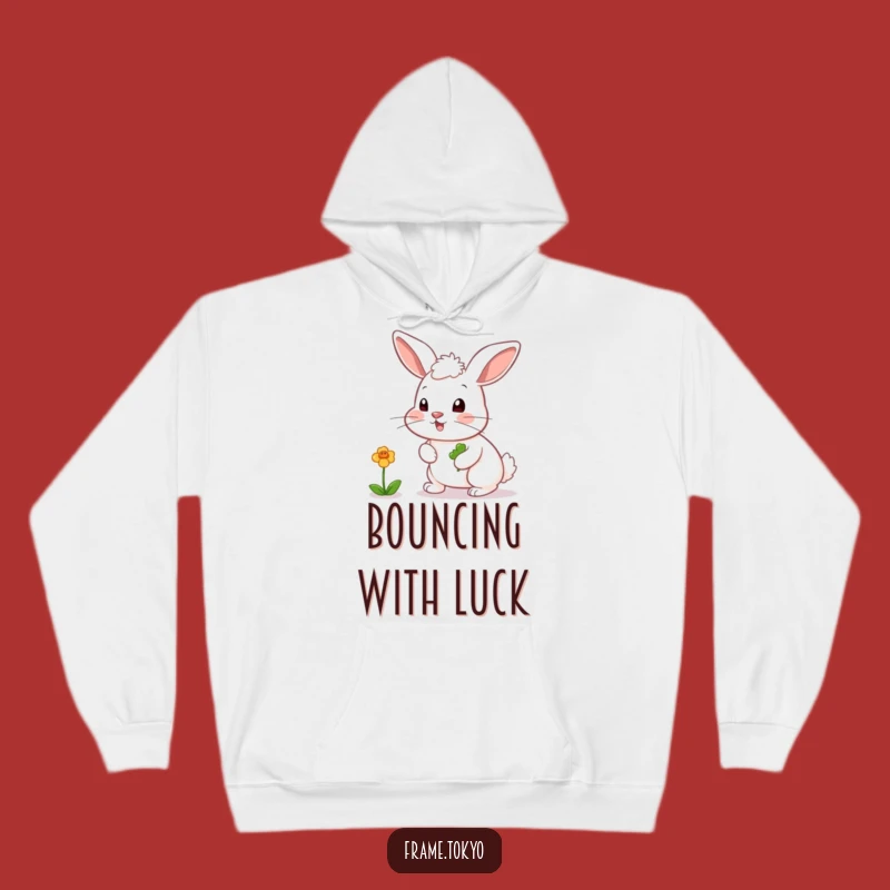 Funny Rabbit Clover Chaser Hoodie - Cozy and Hilarious Lucky Gift for All