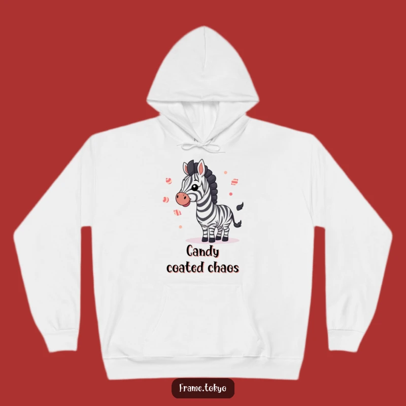 Funny Zebra Sweet Juggler Hoodie: Cozy & Hilarious Treat for Candy Fans