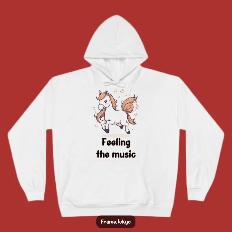 Cozy Funny Musical Horse Gallop Hoodie: Your Melody of Comfort!