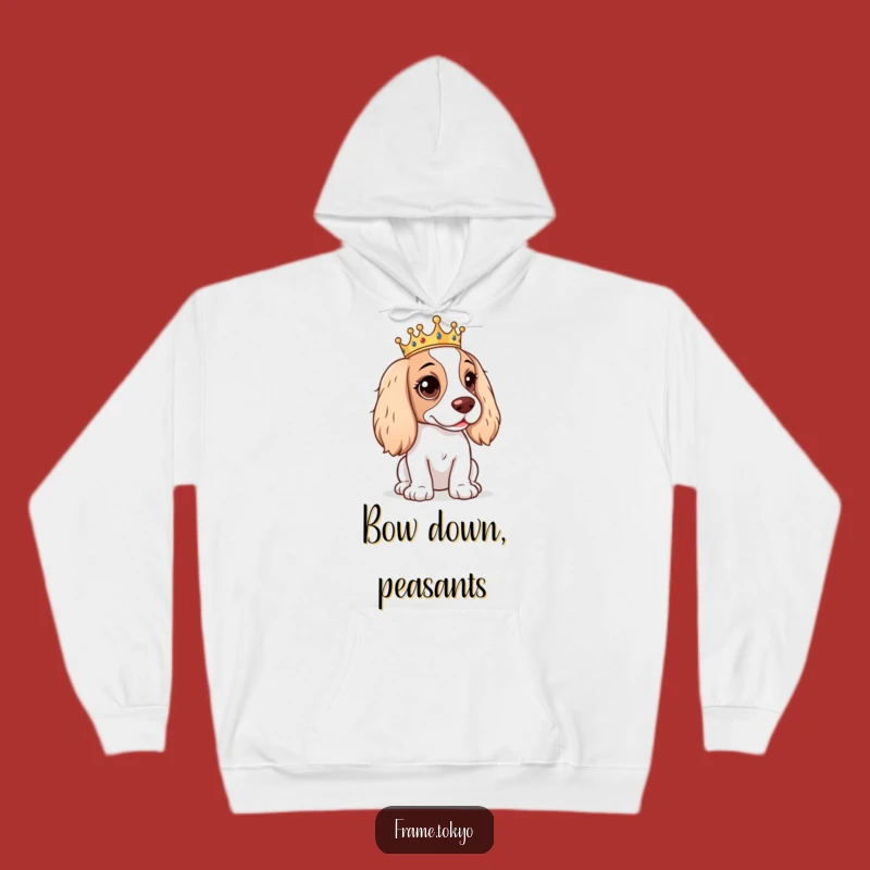 Funny Mischievous Spaniel Hoodie: Reign with Cozy Style!