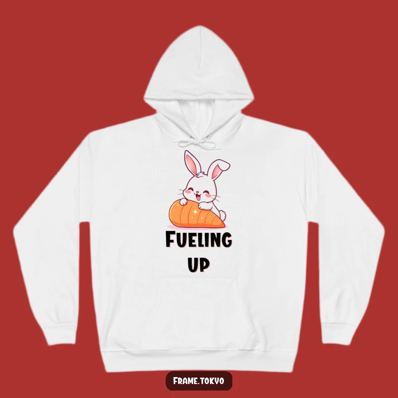 Funny Smiling Rabbit Carrot Hoodie: Cozy & Giant Snack Wear