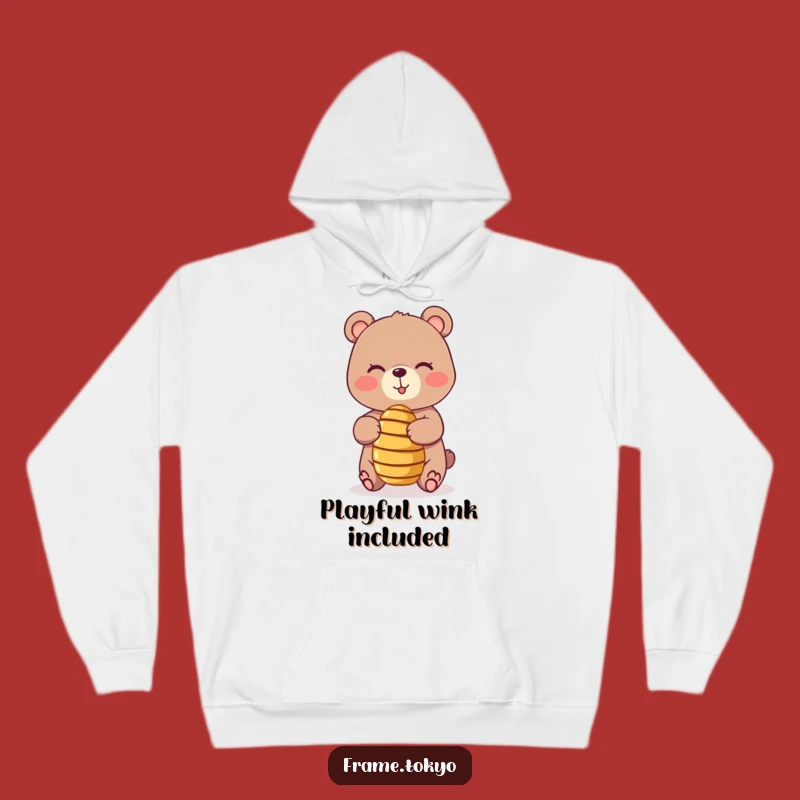 Funny Bear Honey Dipper Hoodie: Cozy Playful Sweatshirt, Ultimate Sweet Gift