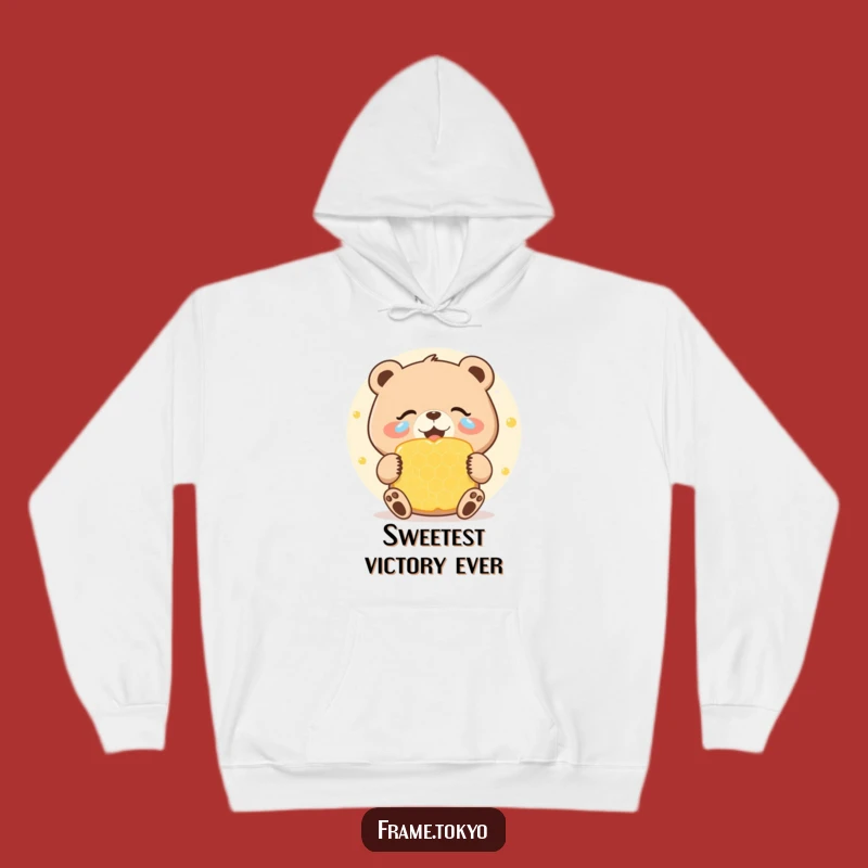 Funny Bear Honeycomb Hoodie: Cozy Celebration Sweatshirt, Ultimate Sweet Gift