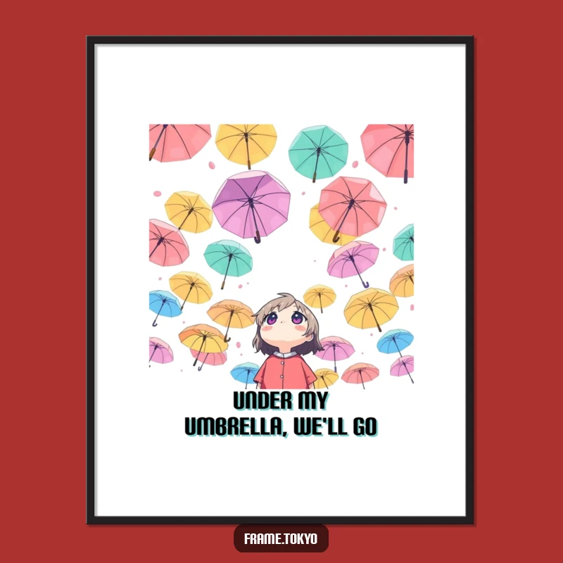 Free Printable Umbrella Sky Wonder Funny Wall Art - DIY Downloadable Decor