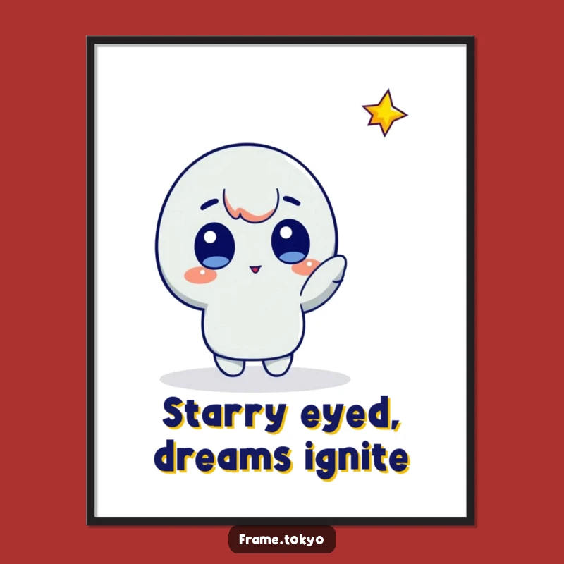 Free Printable Wall Art: Falling Star Wonder Funny Character Downloadable Decor