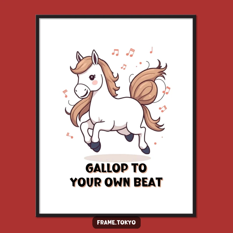 Free Printable Wall Art: Galloping Horse & Music for Fun Downloadable Decor