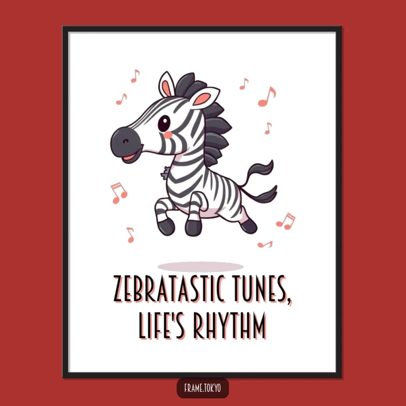 Funny Free Printable Wall Art: Zany Zebra & Music Notes, Quirky Downloadable Decor!