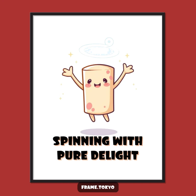 Funny Free Printable Wall Art: Spinning Cylindrical Character Whimsical Decor Downloadable