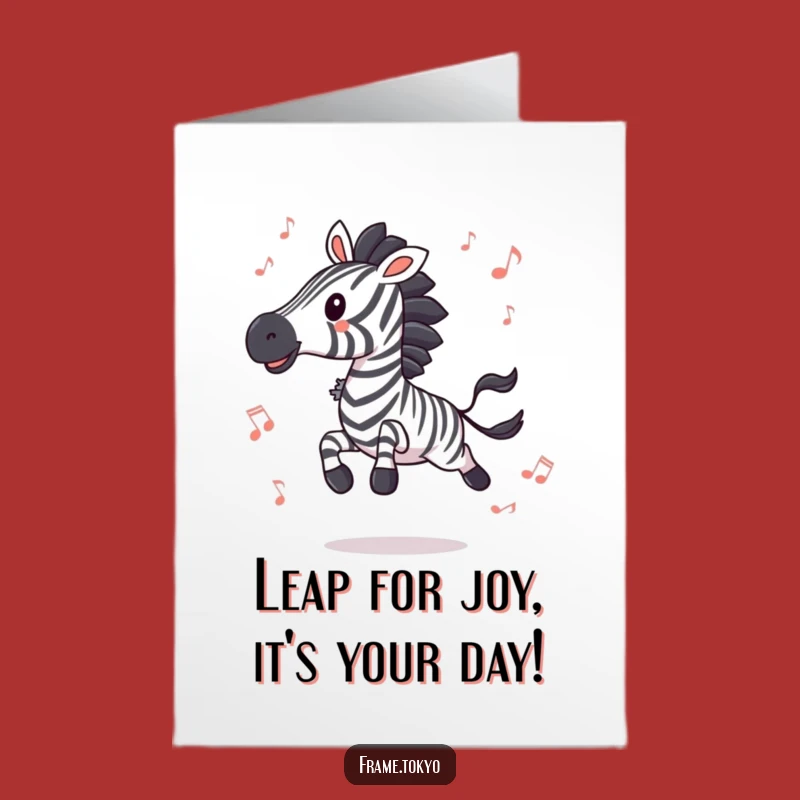 Free Printable Birthday Card: Funny Zebra Music Lover, Perfect Downloadable Gift!