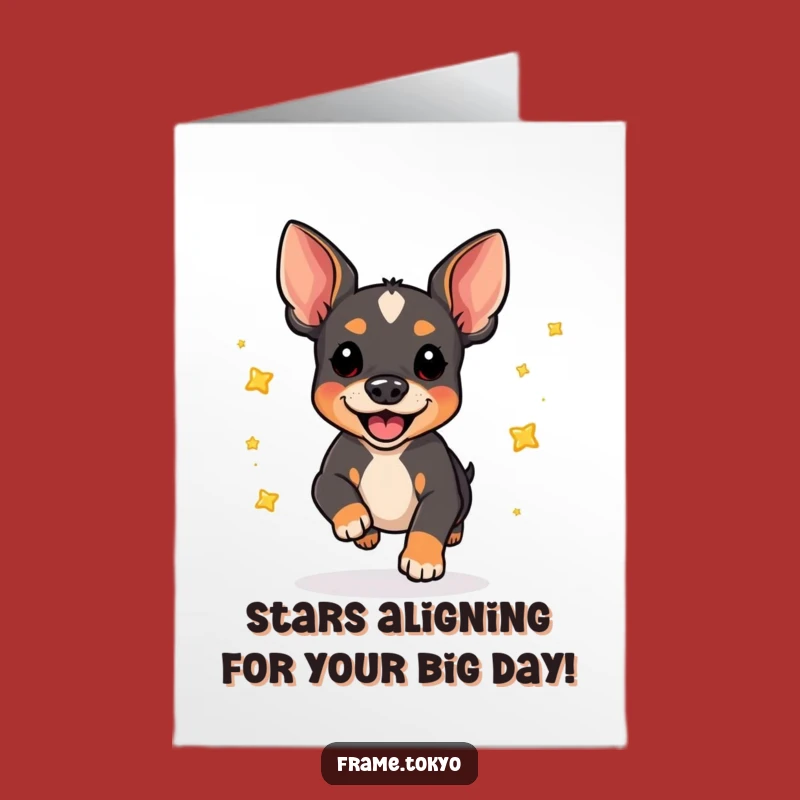 Free Printable Birthday Card Funny Pinscher Pounce Star Gift Downloadable