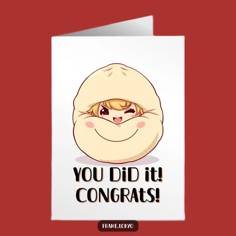 Free Printable Congratulations Card: Dumpling Pal Surprise Funny Downloadable Gift