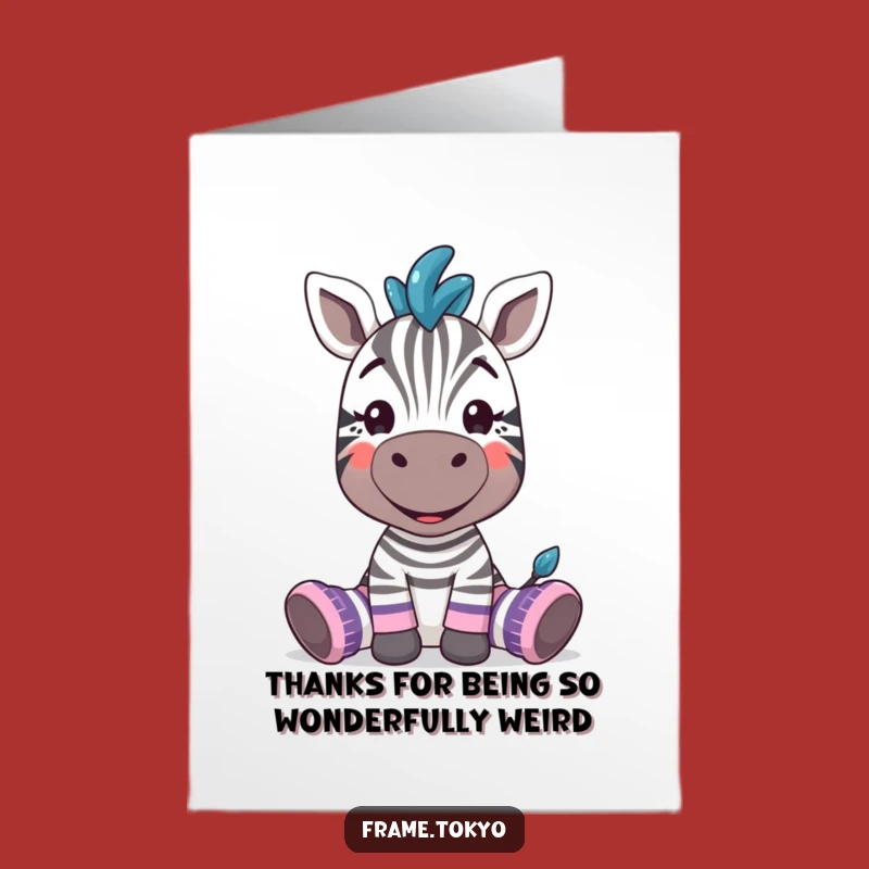 Free Printable Thank You Card: Quirky Zebra Socks, Fun Downloadable Gift!