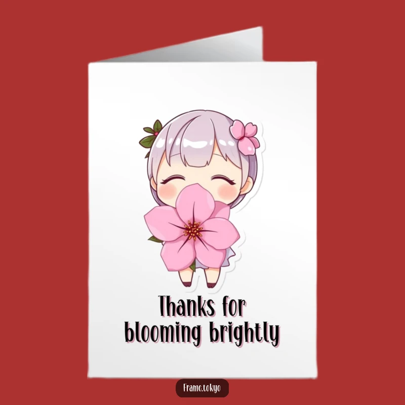 Free Printable Thank You Card: Cherry Blossom Gratitude, Funny Downloadable Gift of Thanks