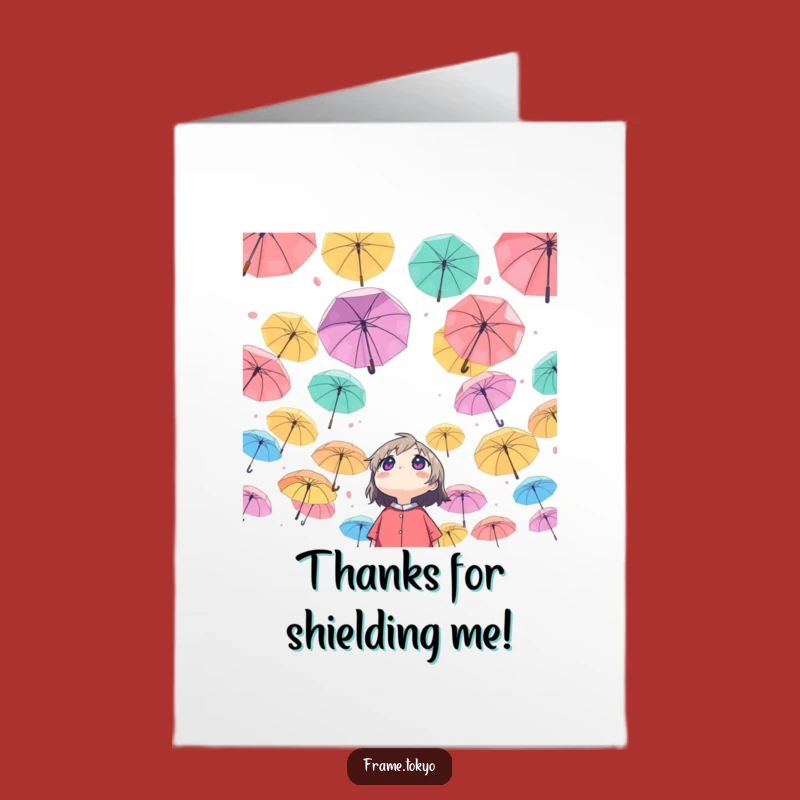 Free Printable Umbrella Sky Wonder Heartfelt Thank You Card - Humorous Downloadable